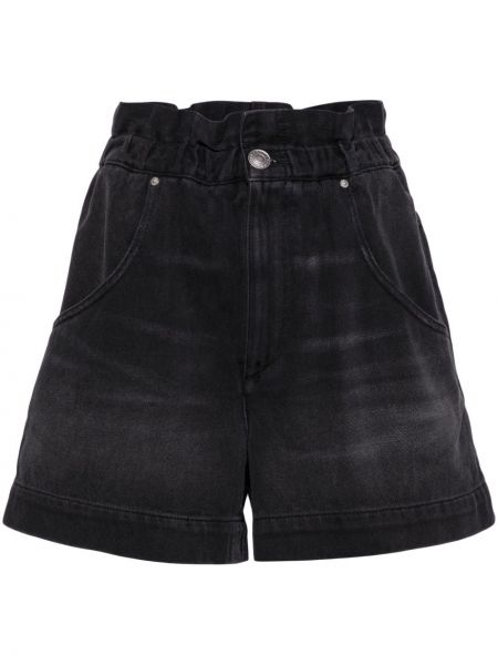 Shorts en jean taille haute Isabel Marant noir