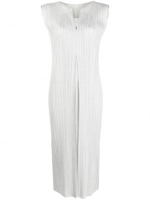 Abito midi pieghettato Pleats Please Issey Miyake grigio