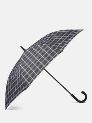 Paraguas a cuadros con estampado Vogue negro