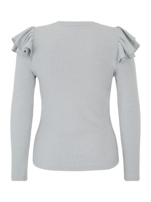 Hosszú ujjú póló Gap Petite ezüstszínű