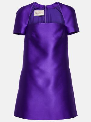 Mini robe en satin Valentino violet