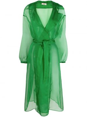 Palton de mătase transparente Herno verde