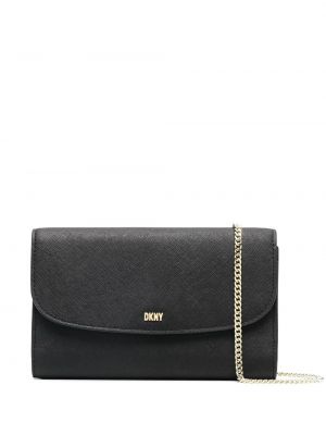 Lær clutch Dkny svart