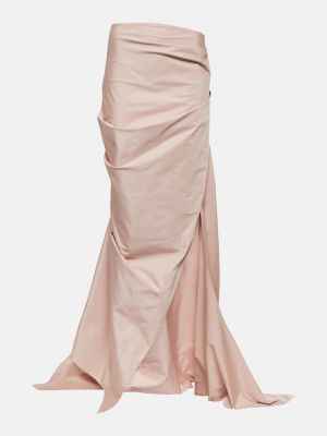 Drapované dlouhá sukně Maticevski růžové