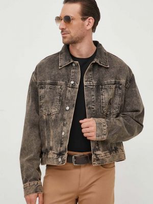 Traper jakna oversized Calvin Klein Jeans smeđa