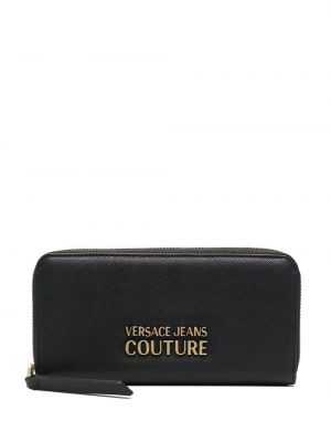 Lær lommebok Versace Jeans Couture svart