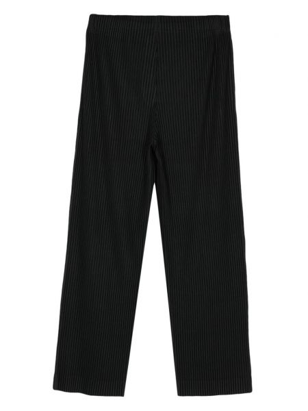 Plisované rovné kalhoty Homme Plissé Issey Miyake černé