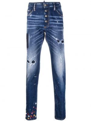 Slim fit zerrissene skinny jeans Dsquared2 blau