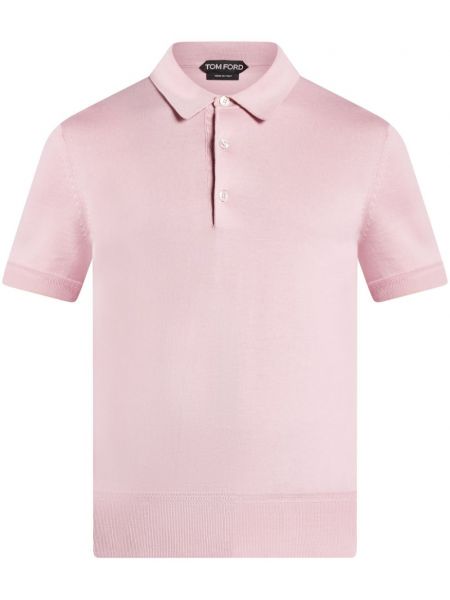 Polo en tricot avec manches courtes Tom Ford rose