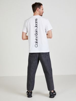 Tricou Calvin Klein Jeans alb