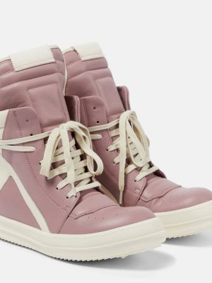 Bőr sneakers Rick Owens rózsaszín