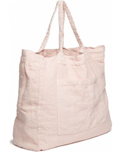 Leinen shopper handtasche Once Milano pink