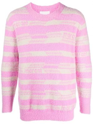 Пуловер с принт Marant розово