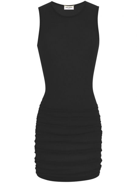 Αμάνικο φόρεμα από τούλι Saint Laurent μαύρο