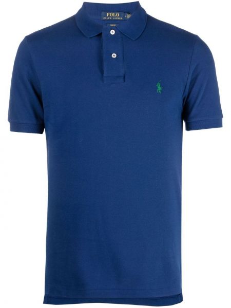 Bomull brodert poloskjorte Polo Ralph Lauren blå