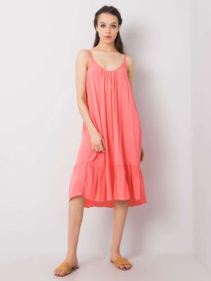 Φόρεμα με φτερά Fashionhunters ροζ