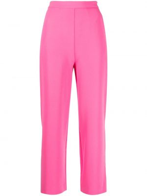 Kalhoty s vysokým pasem na zip z polyesteru Vivetta - růžová