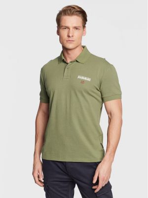 Polo marškinėliai Napapijri žalia