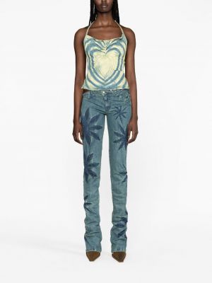 Jeans large asymétrique Masha Popova bleu