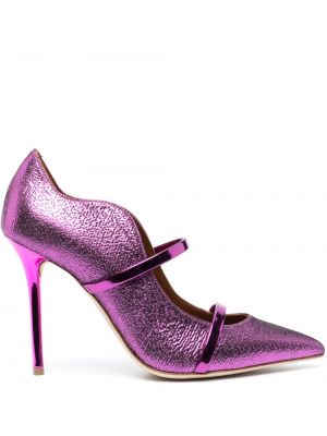 Pantofi cu toc din piele Malone Souliers violet
