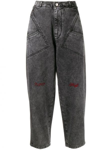 Straight fit džíny s vysokým pasem Philosophy Di Lorenzo Serafini šedé