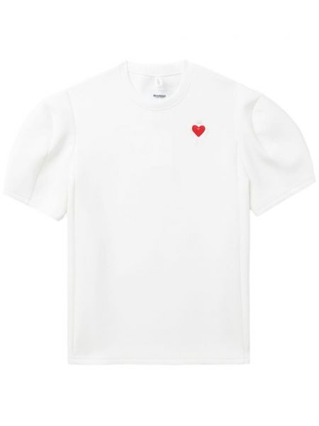 Džerzej tričko s výšivkou Doublet biela