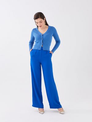 Прямые брюки с высокой талией Lcw Vision синие