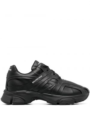 Sneakersy skórzane Balenciaga czarne