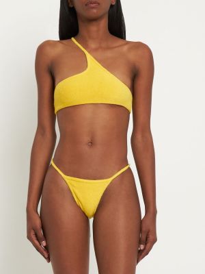 Bikini asymétrique The Attico jaune