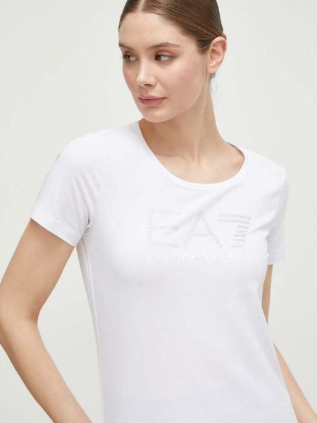 Biała koszulka Ea7 Emporio Armani