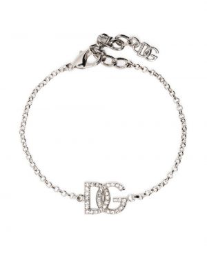 Bracelet à imprimé en cristal Dolce & Gabbana argenté