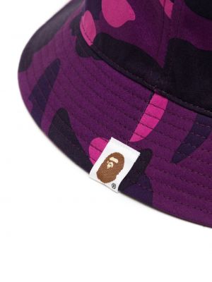 Bavlněný klobouk A Bathing Ape® fialový