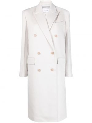 Palton de lână Calvin Klein alb