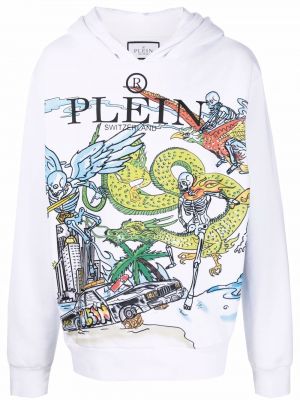 Pullover с принт Philipp Plein бяло