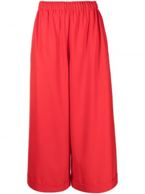 Relaxed вълнени широки панталони тип „марлен“ Daniela Gregis червено