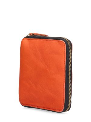 Bőr pénztárca Comme Des Garçons Wallet narancsszínű