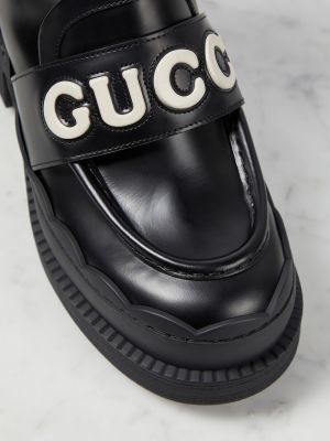 Stivaletti di pelle Gucci nero