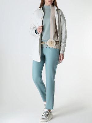 Шерстяные брюки Lorena Antoniazzi зеленые