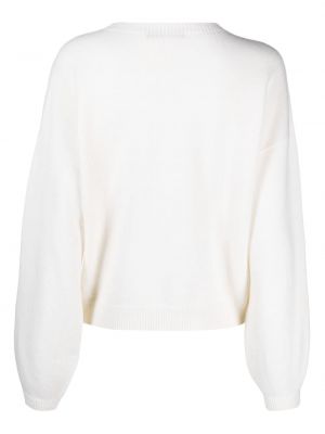 Sweter wełniany z wełny merino Nuur biały