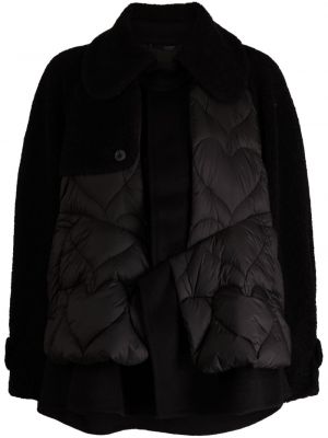 Prošivena pernata jakna s uzorkom srca Jnby crna