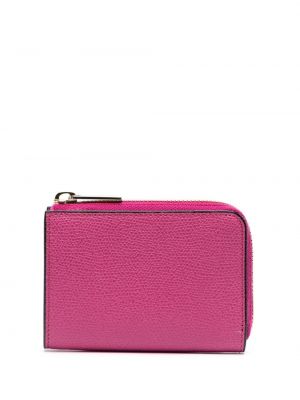 Πορτοφόλι με φερμουάρ Valextra ροζ