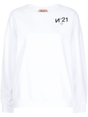Bluza bawełniana z nadrukiem N°21 biała