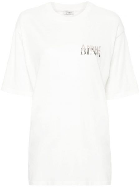 Bavlnené tričko s potlačou Anine Bing