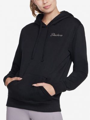 Пуловер с капюшоном Skechers черный