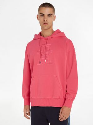 Μπλούζα με κουκούλα Tommy Hilfiger ροζ