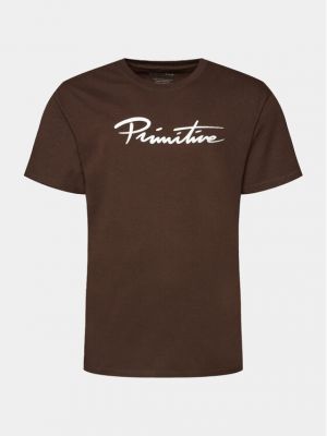 Priliehavé tričko Primitive hnedá