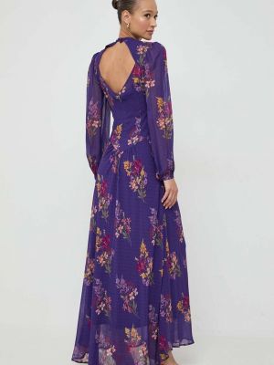 Dlouhé šaty Twinset fialové