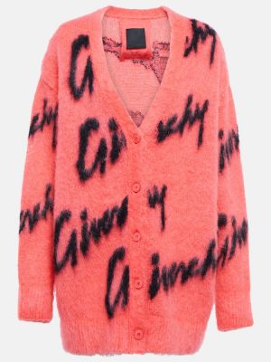 Cardigan de lână de mohair Givenchy roz