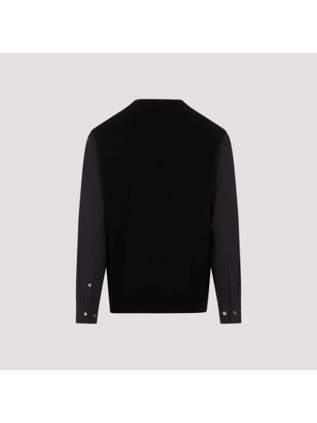 Jersey de lana de cachemir de tela jersey Undercover negro