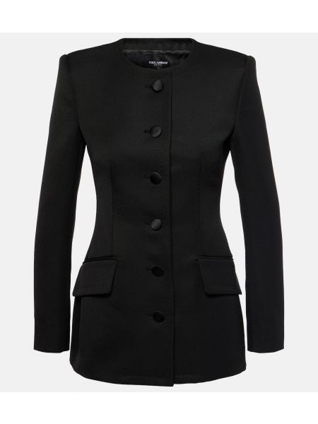 Креповый пиджак Dolce&Gabbana черный